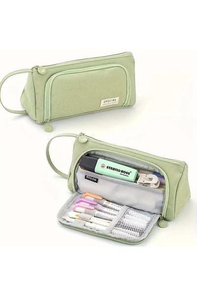 CEDAN Large Capacity Oxford Cloth Pencil Case Pen Holder for Primary and Secondary School Students with Multi Section