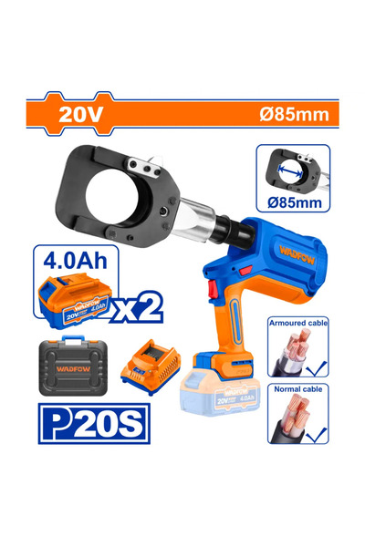 WADFOW 85mm Battery Hydraulic Scissors – WCR2D85 (Product includes 2 batterie...