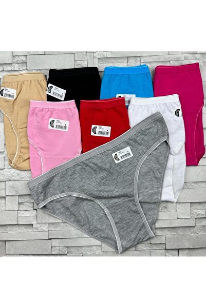 5.MEVSİM Silver Women's Bikini Panties Set of 3 (100% Cotton)