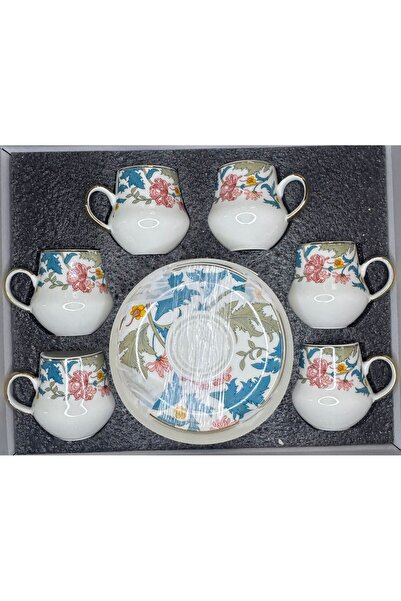 JUVIA JV09 Lüks Porselen 6 Kişilik Kahve Takımı