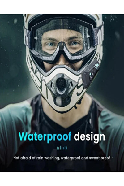 Moxti BT-22 Kask Kulaklık Bt22 Bluetooth Motosiklet Kulaklık 5.0 Bluetooth Intercom Motosiklet Kulaklık