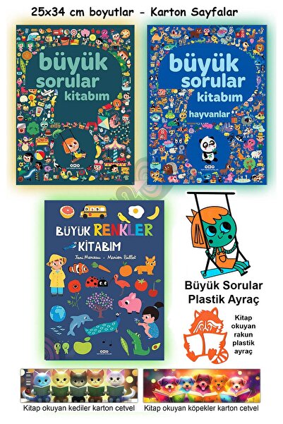 Yapı Kredi Yayınları Büyük Sorular Renkler Hayvanlar Kitabım Seti (0-3 Yaş için)