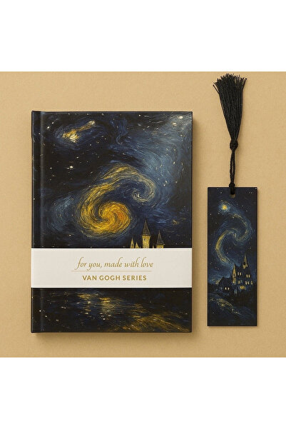 Art Tone Van Gogh Sert Kapak Ayraçlı Defter 14x20cm 96yp Çizgisiz Seri No: 2