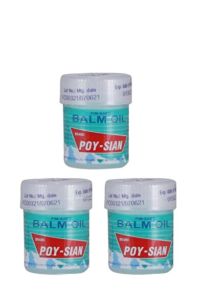 Poy Sian Poy-sian Pim-Saen Balm Oil Cotton (8ml/8cc) - Pack of 3