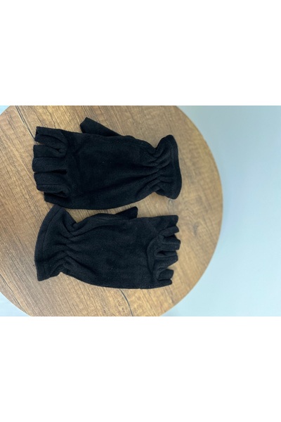 Butik Erkek Siyah polar kışlık parmaksız eldiven (standart)