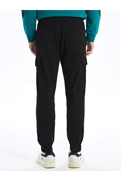 LC Waikiki Xside Black Standard Fit Gabardine Men's Cargo Pants