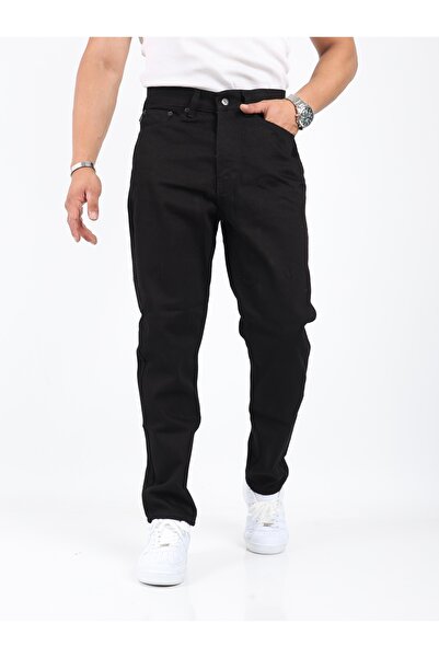 Penaltı Men's Boyfriend Washable Black Studded Jeans Black Pants