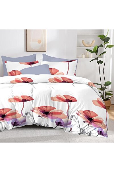 TextiLici Lenjerie de pat 6 piese TextiLici, cearceaf pentru pat 220 x 240 cm, cearceaf pentru pilota 200 x 22