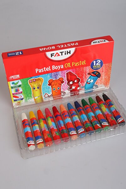 Fatih DEKOMUS İLE ORJINAL 12 RENKLİ PASTEL BOYA