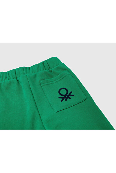 United Colors of Benetton Φούτερ με λογότυπο Baby Boy σε γκρι-πράσινο χρώμα με πίσω τσέπη