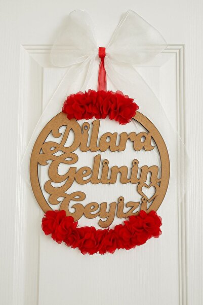 lalobaco ÇEYİZ DEKORASYON/ Ahşap Lazer Kesim/ Şık Tasarım / KAPI SÜSÜ / İSME ÖZEL