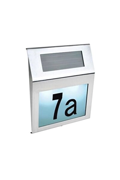 OEM Numar de casa, cu incarcare solara, lumina prin led, otel inoxidabil