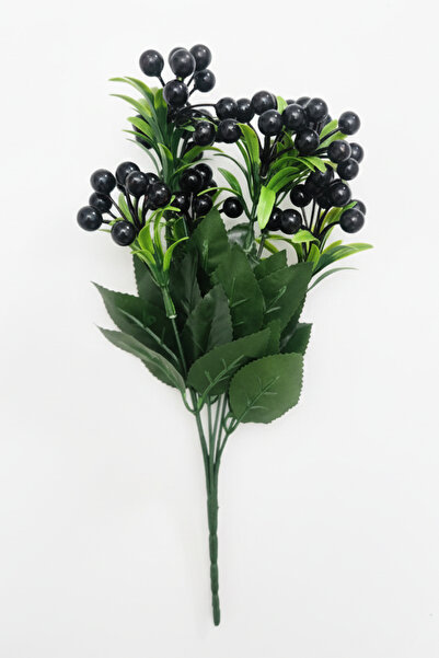ALSHOP 1. Quality 7-Branch Kokina Bunch Artificial Plant Fruit Black