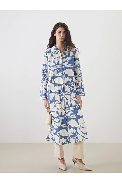LC Waikiki Blue Floral Women's Shirt Tunic