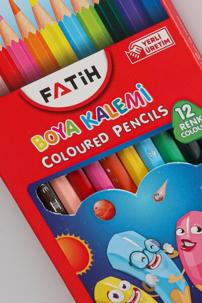 Fatih DEKOMUS İLE ORJINAL 12 RENKLİ KURU BOYA