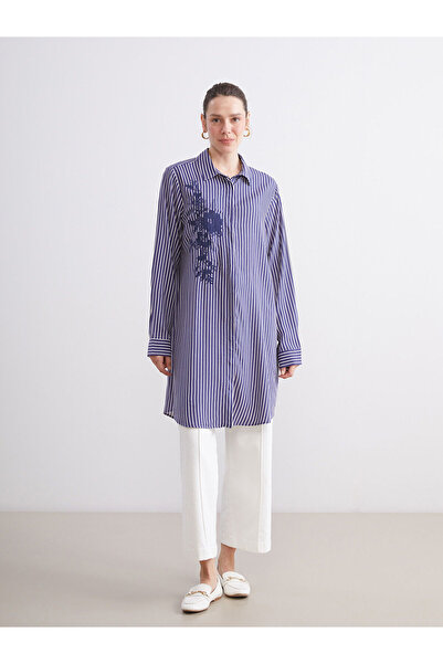 LC Waikiki İzr New Season Ç Ριγέ Γυναικείο πουκάμισο τουνίκ