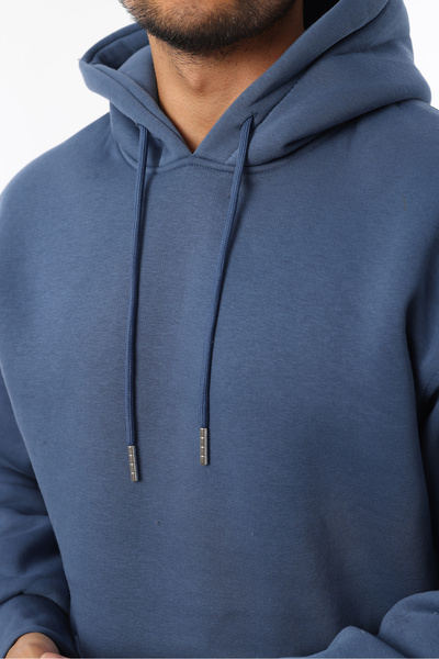 Rodrigo Hanorac pentru bărbați, din bumbac, moale, cu fleece în interior, cu buzunar cangur, cu glugă