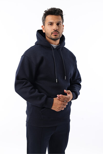 Rodrigo Unisex Half Oversize Cotton Soft Fleece Lined Kangaroo Pocket Hooded Sweatshirt
