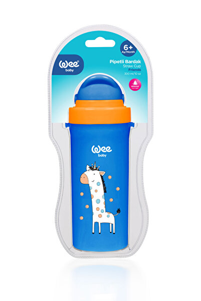 Wee Baby Pipetli Bardak 300 ml Mavi