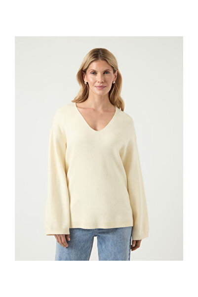 YAS. YASELMA LS V-NYAKÚ KÖTÖTT PULLOVER S. NOOS