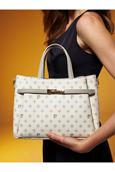 Pierre Cardin White Monogram Women's Shoulder Bag 05Po25Y10332