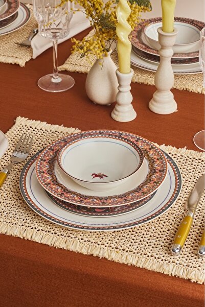 Karaca Agra 24 Parça 6 Kişilik Porselen Yemek Takımı