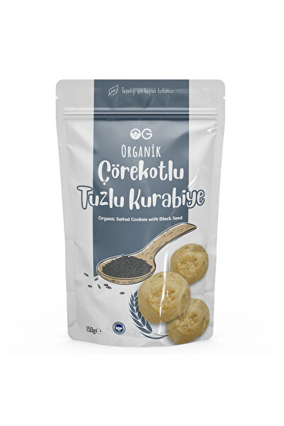 OG natural Organik Çörekotlu Tuzlu Kurabiye 150 gr