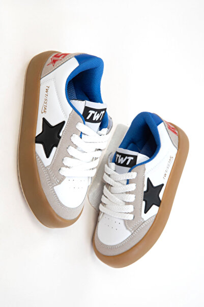 SOHO White-Navy Blue-Red Kids Unisex Sneaker 20837