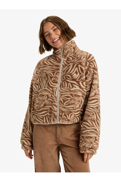 Roxy Розмитий хмарний принт - жіночий флісовий светр на блискавці