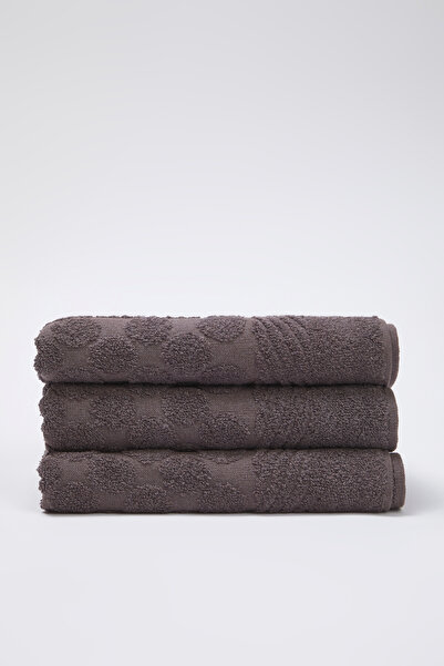 Trendyol Collection 3-Piece Anthracite Foot Towel 40X60Cm Tphaw26Bps00000