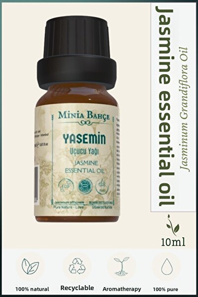 Minia Bahçe Bitki ve Sanat Atölyesi زيت الياسمين العطري، نقي وطبيعي 100%، 10 مل