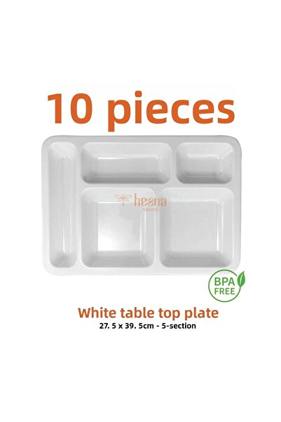 Hesna Natural 5-Eyed White Table D'Hôte Plate, Table D'Hôte, Table D'Hôte