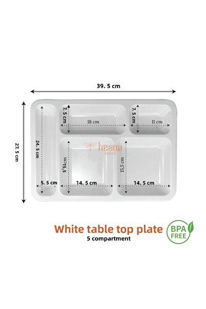 Hesna Natural 5-Eye White Platter, Table D'Hôte, Table D'Hôte