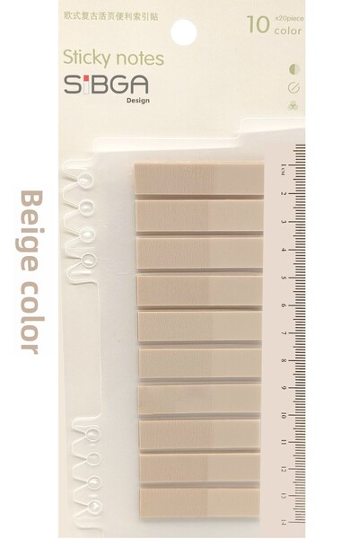 sibga tasarım Culoare Bej Transparent Postit Post-it Post It. Semn de carte S...