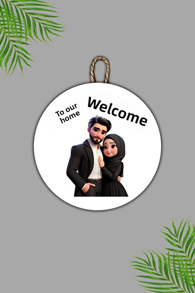 Dormot Imprimare digitală albă, ornament de ușă cu model dublu cu turban, orn...