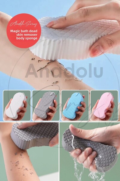 Anadolu Saray 1Pcs Magic Bath Dead Skin Remover Body Shower Sponge Dense Exfoliating Brush and Massage Sponge