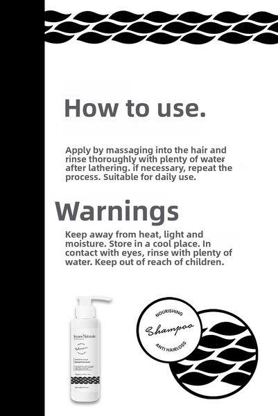 Insane Naturale Anti-Hair Loss Nourishing Shampoo with Keratin, Biotin and Nettle Extract 250 ml