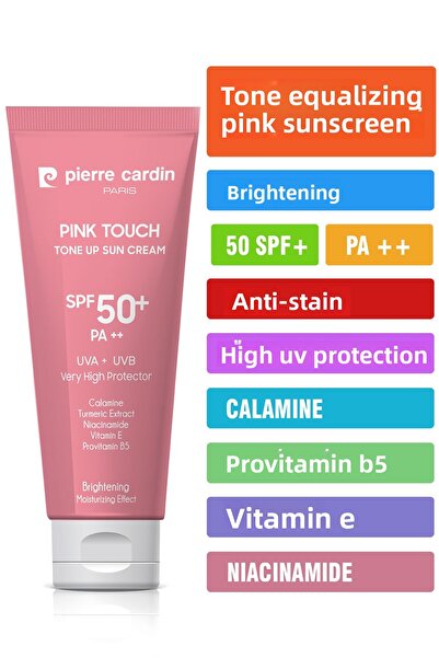 Pierre Cardin Tone Equalizing Brightening Facial Sunscreen Pink Touch Tone-Up...