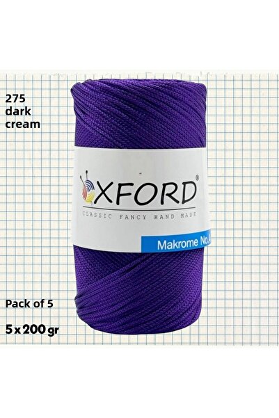 Oxford İplik عبوة من 5 قطع من البولي بروبلين البوليستر مكرامية رقم: 4-200gr-1...