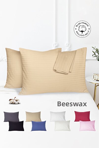 Vionel Home 100% βαμβακερή 2 τεμαχίων ριγέ σατέν μαξιλαροθήκη 50 x 70 cm - Ho...