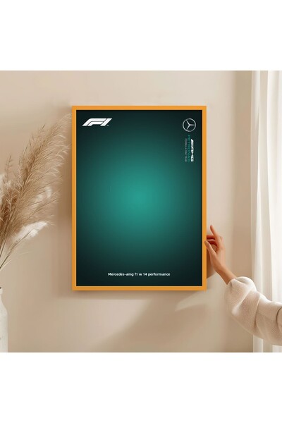 HOMEPACK Formula1 Painting with Wooden Frame Poster Art Wall Decor Tk/1554