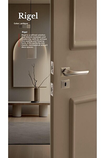 alastore Rigel (قفل wc) - مقبض باب الغرفة مربع الشكل، يمين يسار، مناسب لأذرع ...