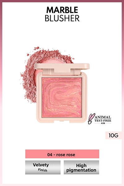 NOTE Marble Baked Blusher Baked Blush & Highlighter - 04 Rosy Rose