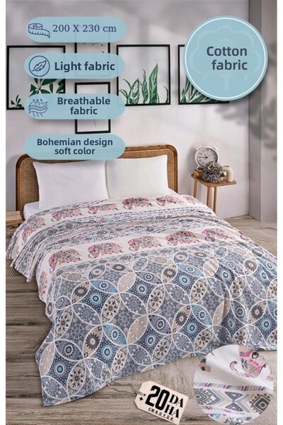 MODALİN Double Printed Pique Bedspread Daisy 200X230 cm