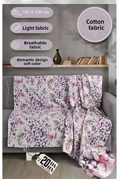 MODALİN Κάλυμμα καναπέ μονό εμπριμέ Pique Breeze 180x230 cm