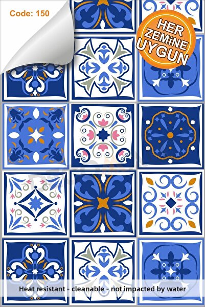 DECOMALL مقاوم للماء 100 × 100 سم أرضية المطبخ والحمام بلاط رخامي لاصق (مغلف)...