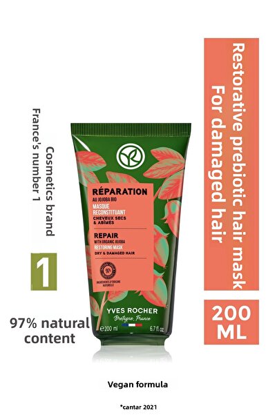 Yves Rocher Onarıcı Prebiyotik Saç Maskesi - Yıpranmış Saçlar / Reparation -Vegan -200ml