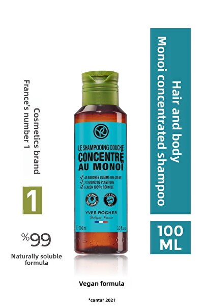 Yves Rocher شامبو مونوي المركز للشعر والجسم - 100 مل