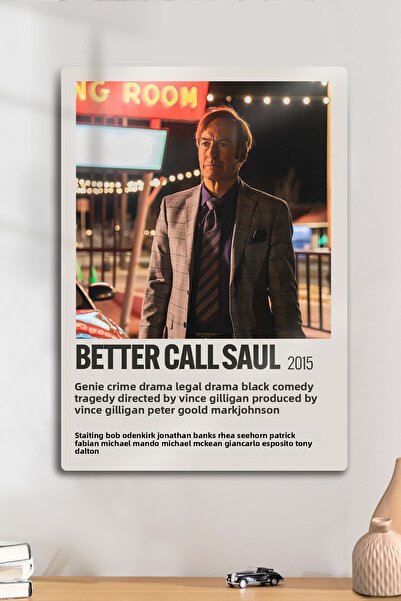 DekorHane Metal Print - Better Call Saul Painting – Retro Tv Series Poster, Breaking Bad Lawyer Saul Goodman