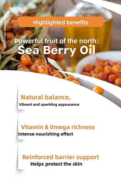 Lien Beaute Sea Buckthorn Intensive Nourishing, Barrier Supporting, Repairing Care Oil Set of 2